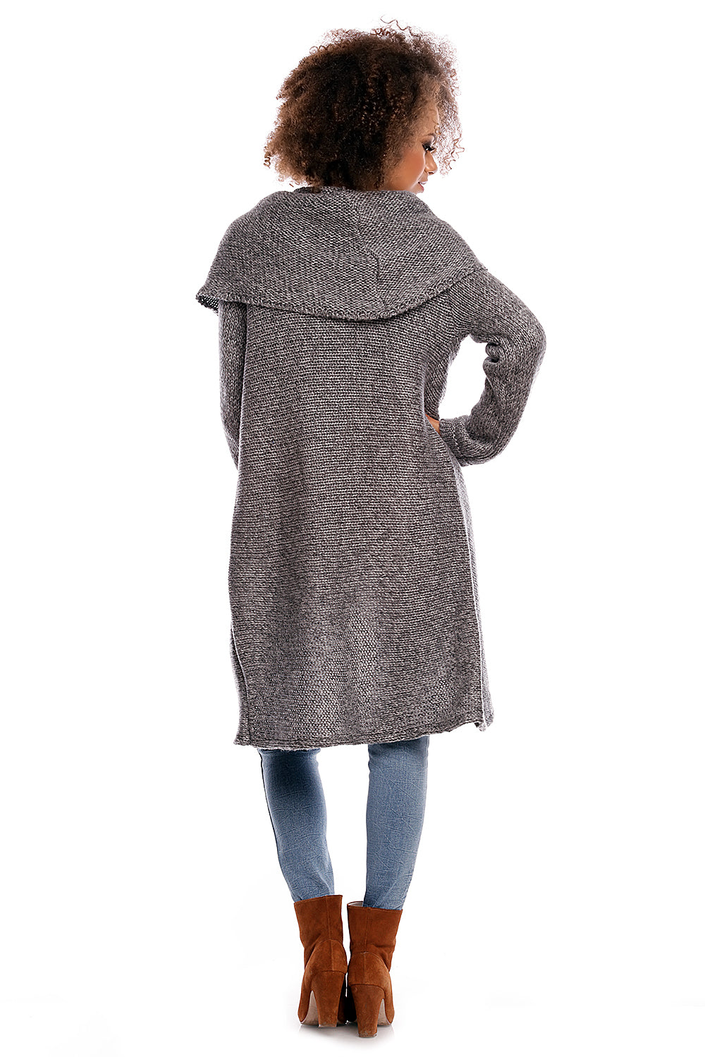 Pull femme PeeKaBoo Chandail Long Chandail — gris
