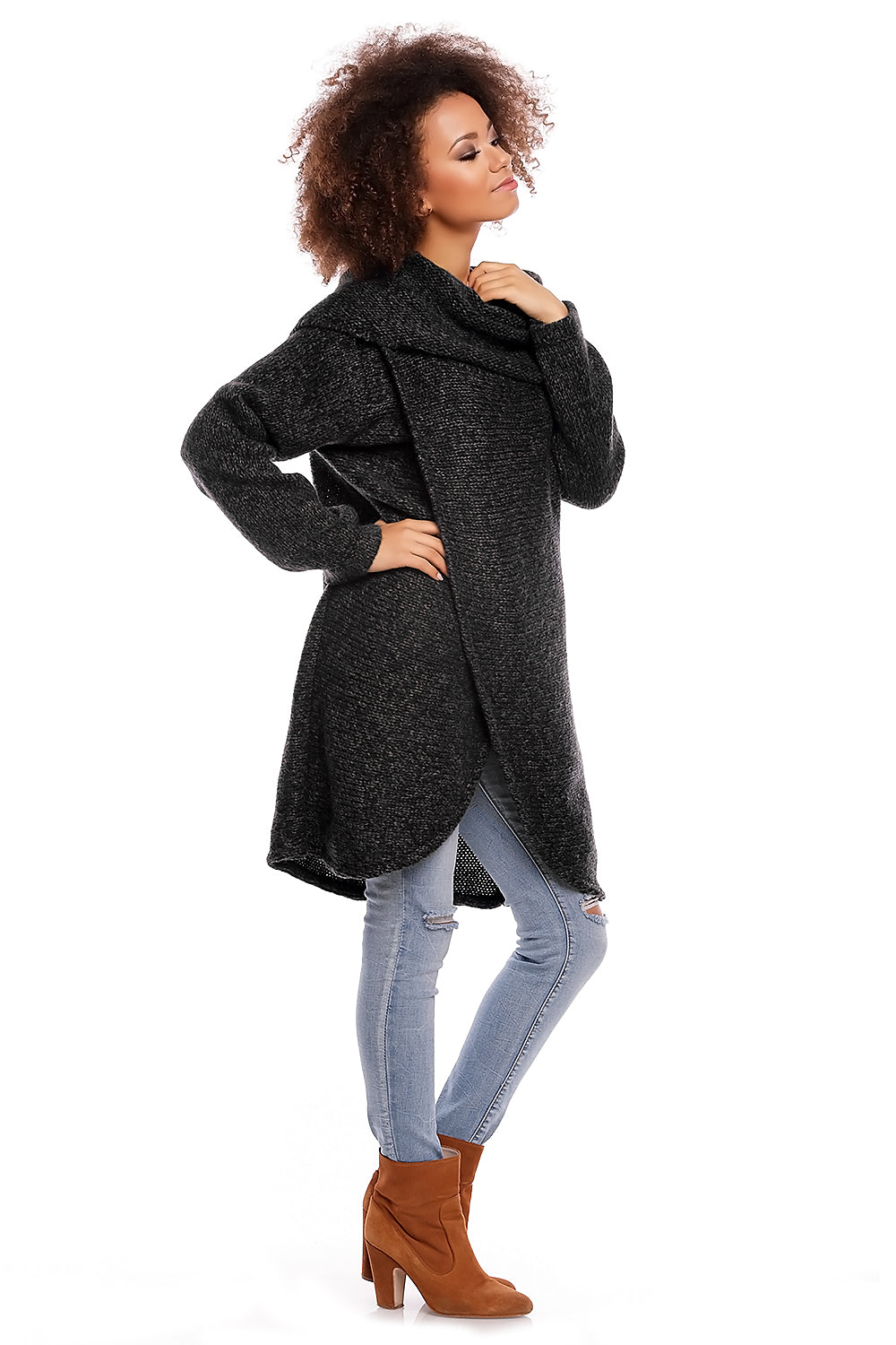 Pull femme PeeKaBoo Chandail Long Chandail — noir