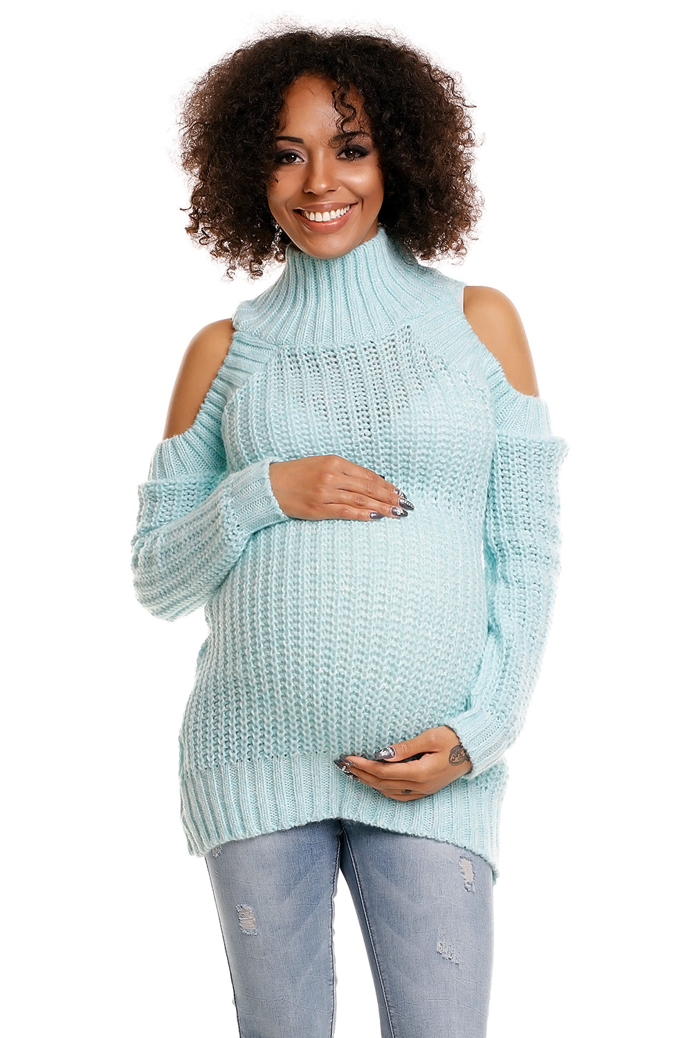 Chandail grossesse femme PeeKaBoo — bleu