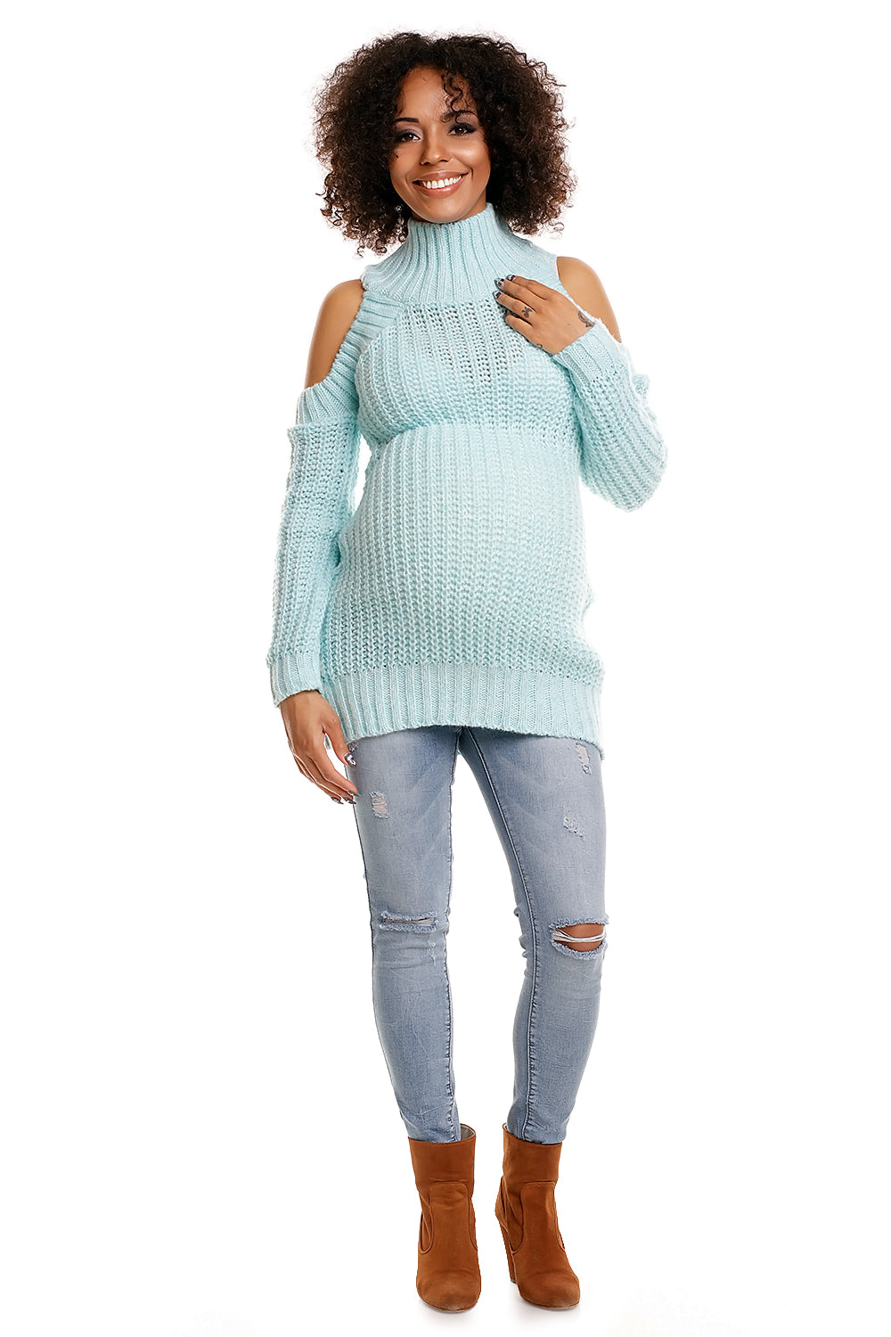 Chandail grossesse femme PeeKaBoo — bleu