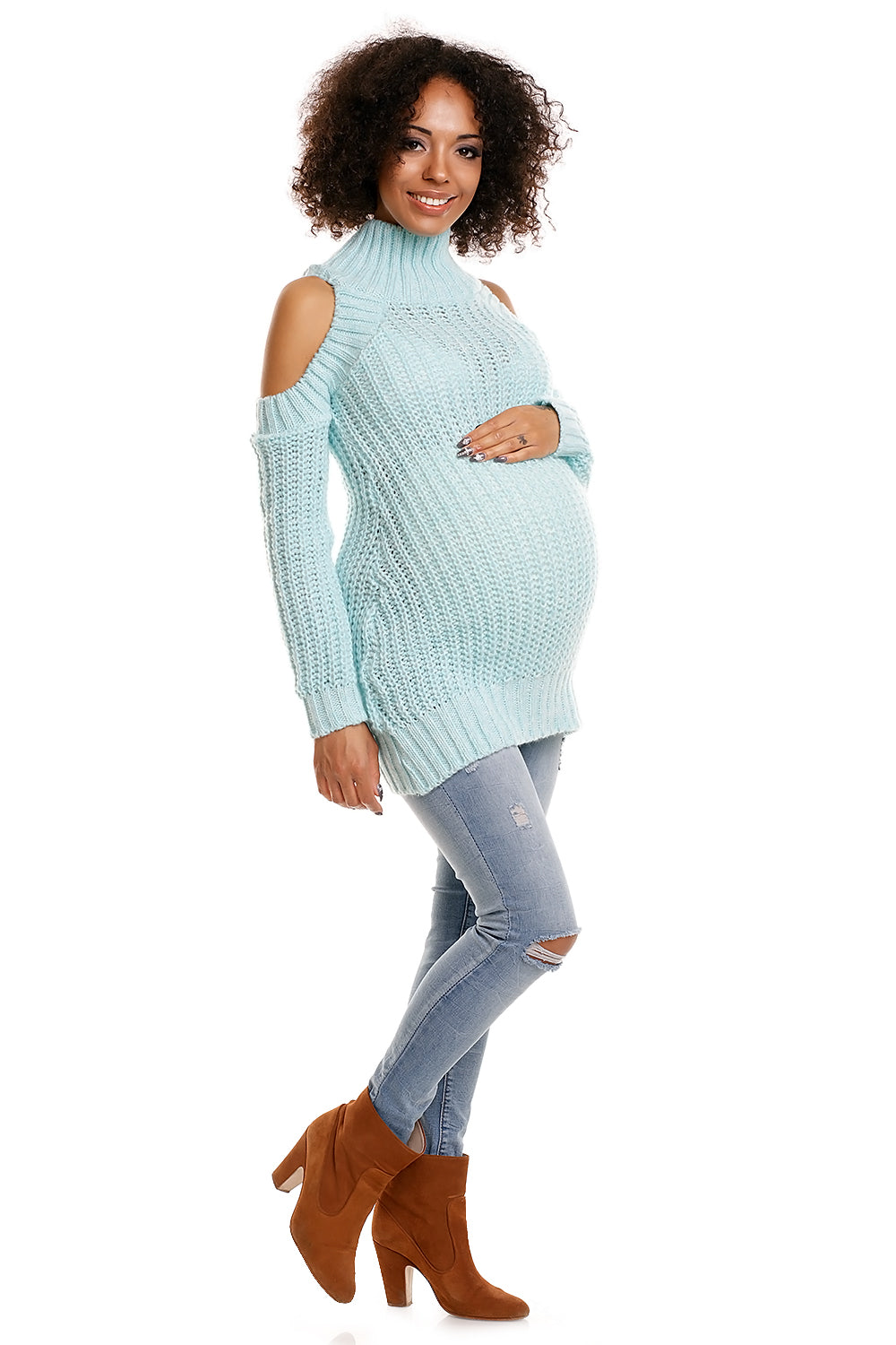 Chandail grossesse femme PeeKaBoo — bleu