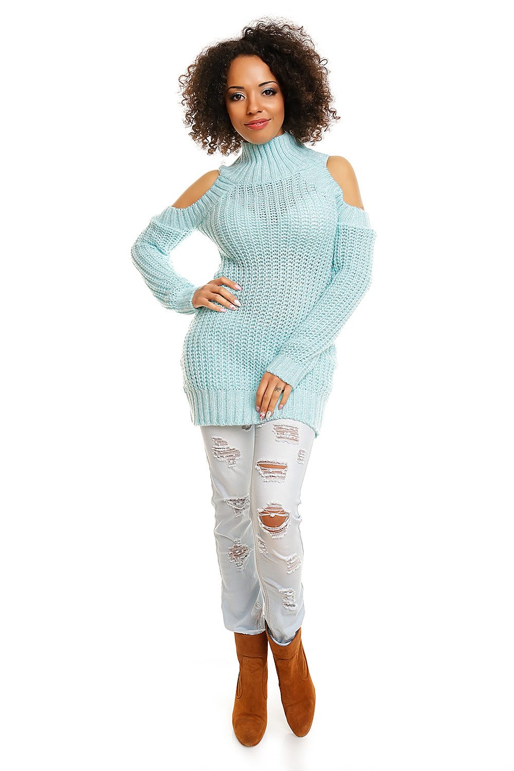 Pull femme PeeKaBoo Chandail Épais Chandail — bleu