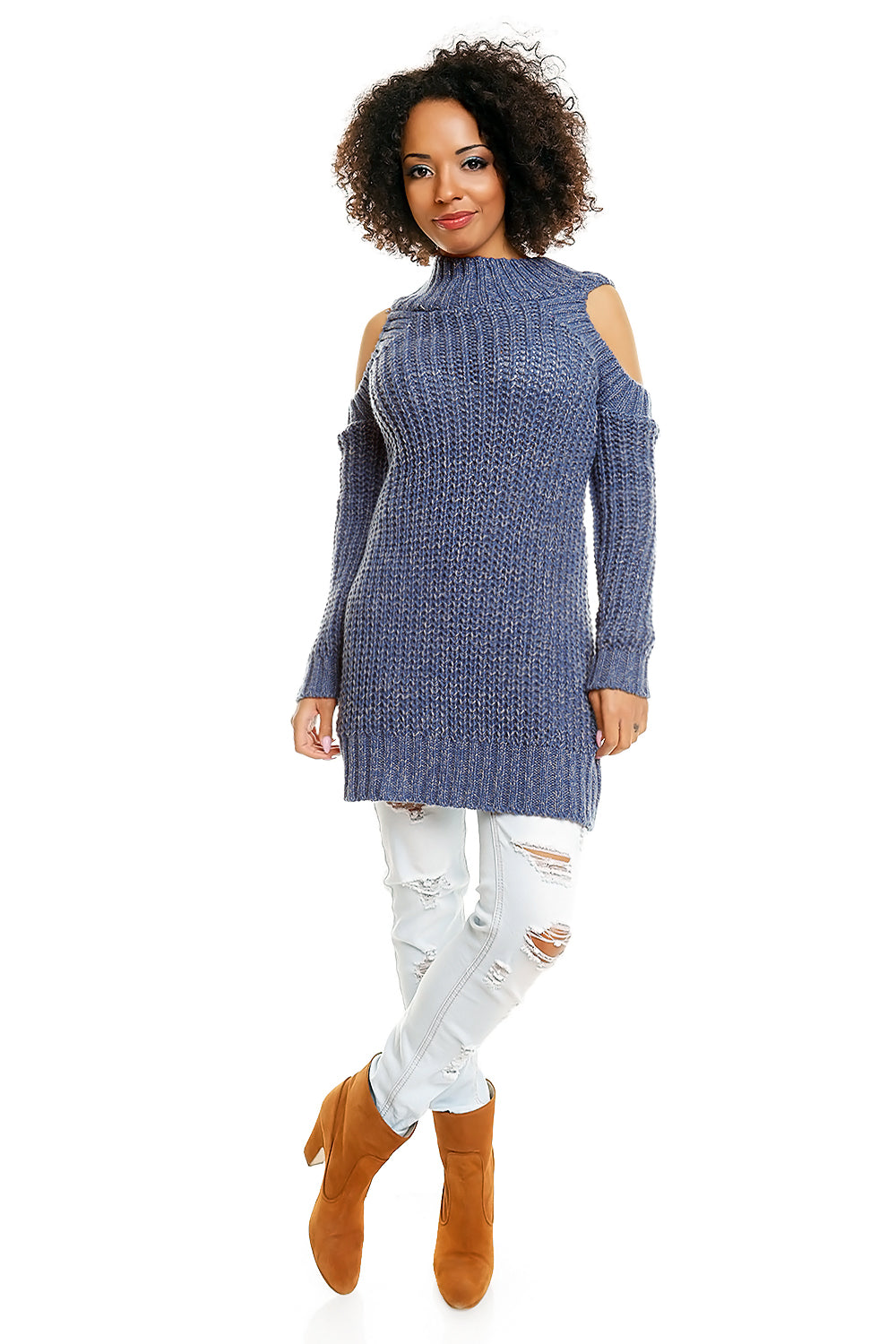 Pull femme PeeKaBoo Chandail Épais Chandail — bleu