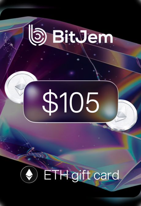 BitJem Crypto Gift Card ETH 105 USD - BitJem Key