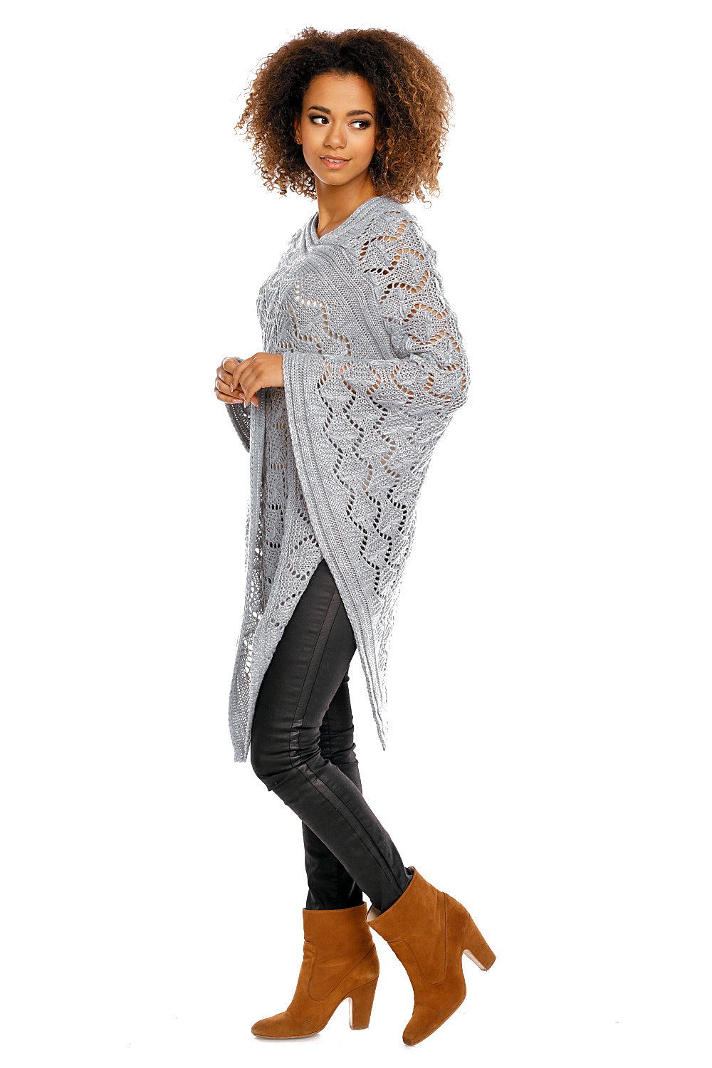 Poncho femme PeeKaBoo — gris