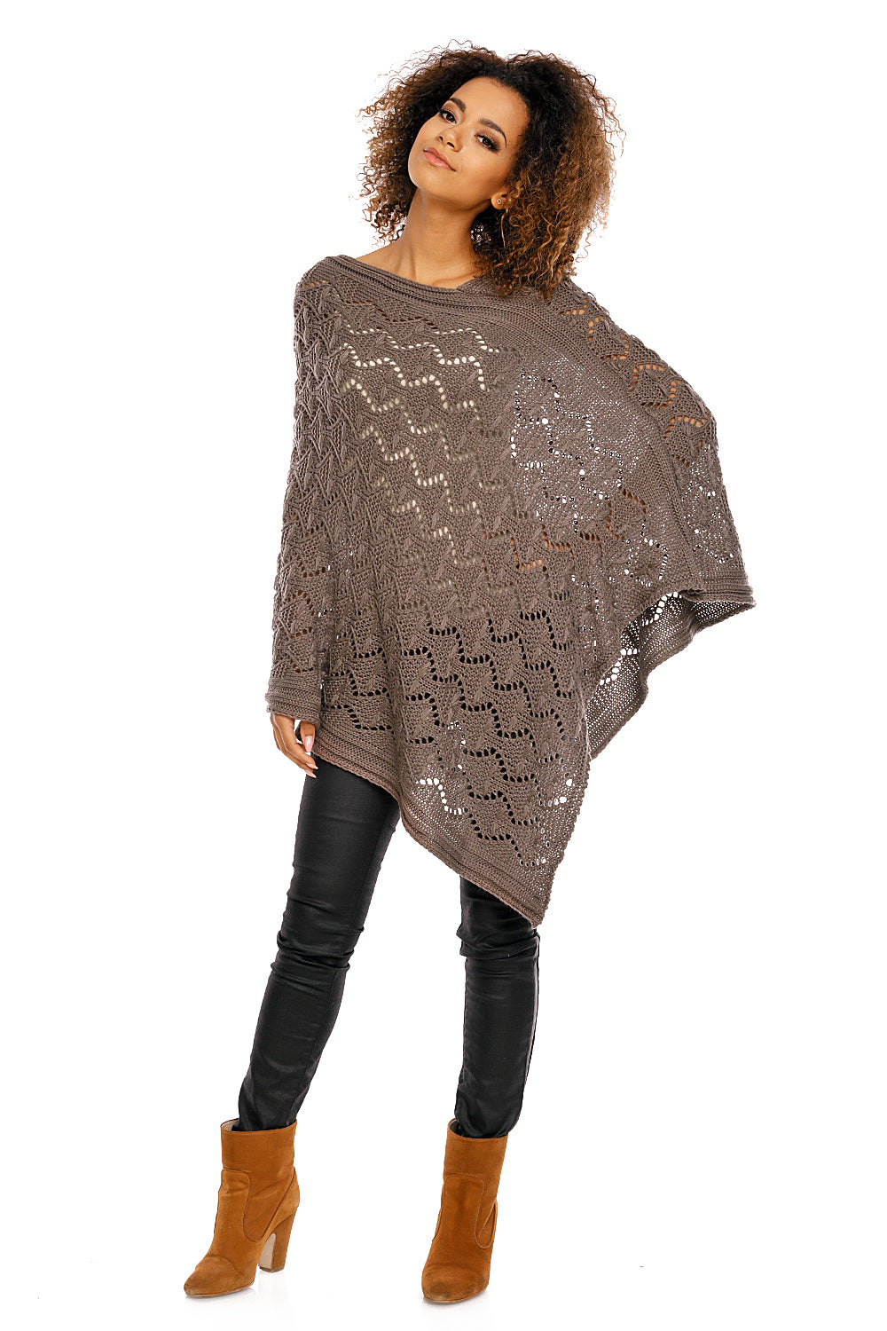 Poncho femme PeeKaBoo — brun