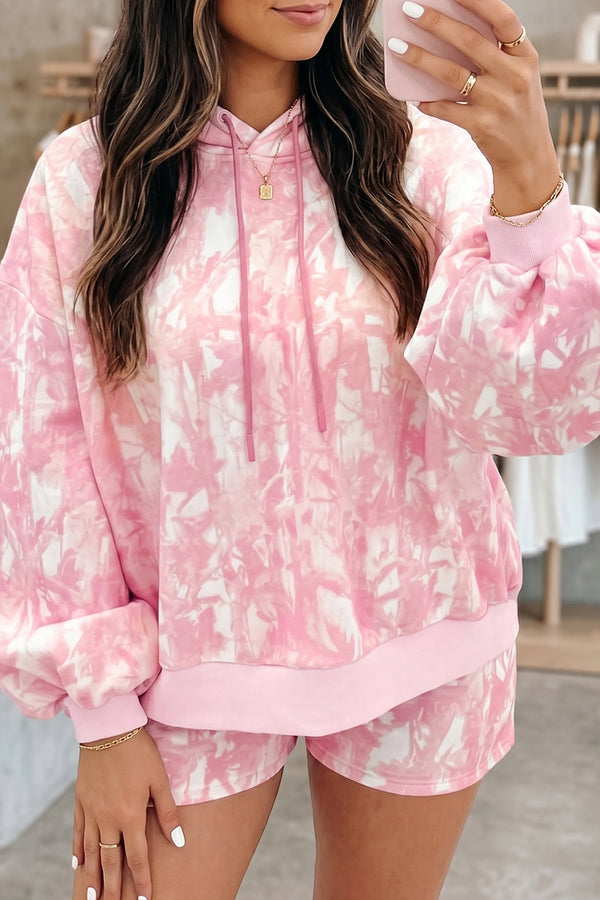 Ensemble femme à capuche, ample — rose