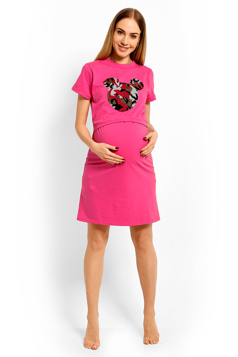 Chemise de nuit de grossesse femme PeeKaBoo — rosé