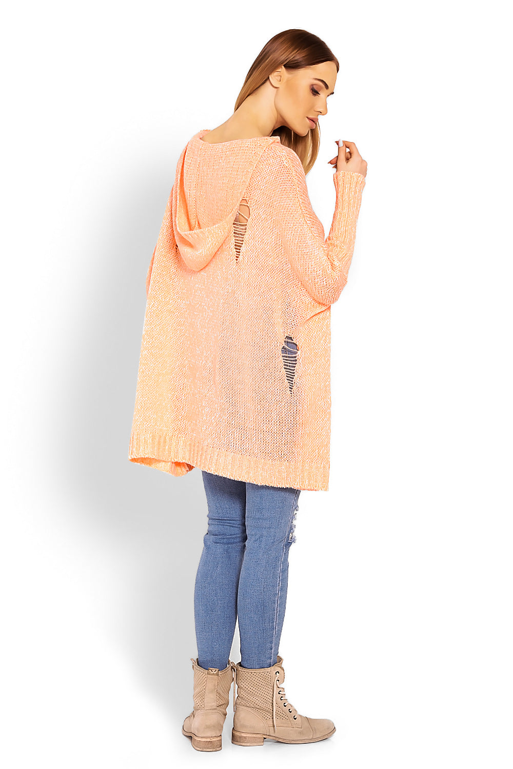 Pull femme PeeKaBoo Chandail Long Chandail — orange