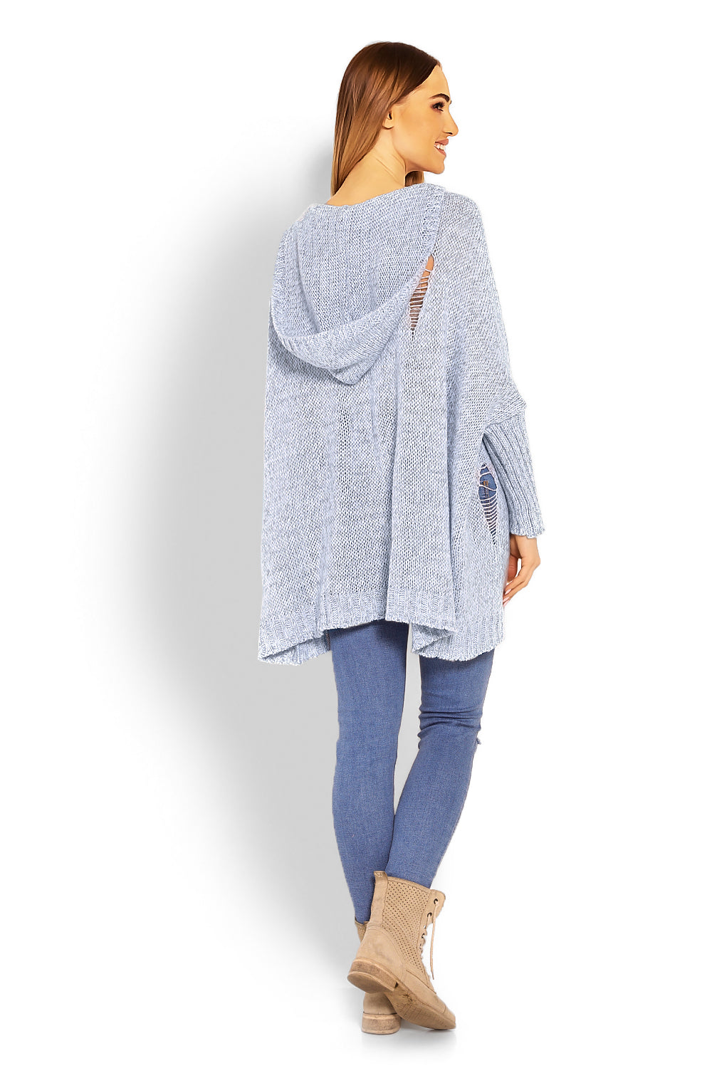 Pull femme PeeKaBoo Chandail Long Chandail — bleu