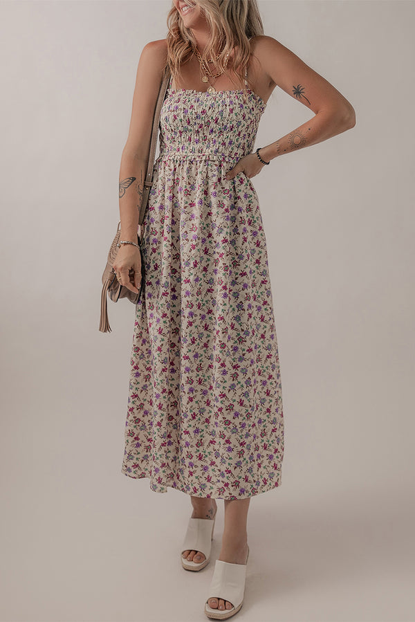 Pièce mode femme floral, smocké — multicolore