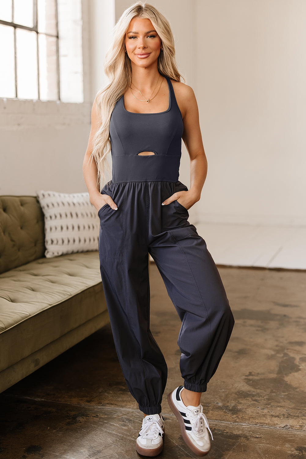 Combinaison femme bretelles — gris