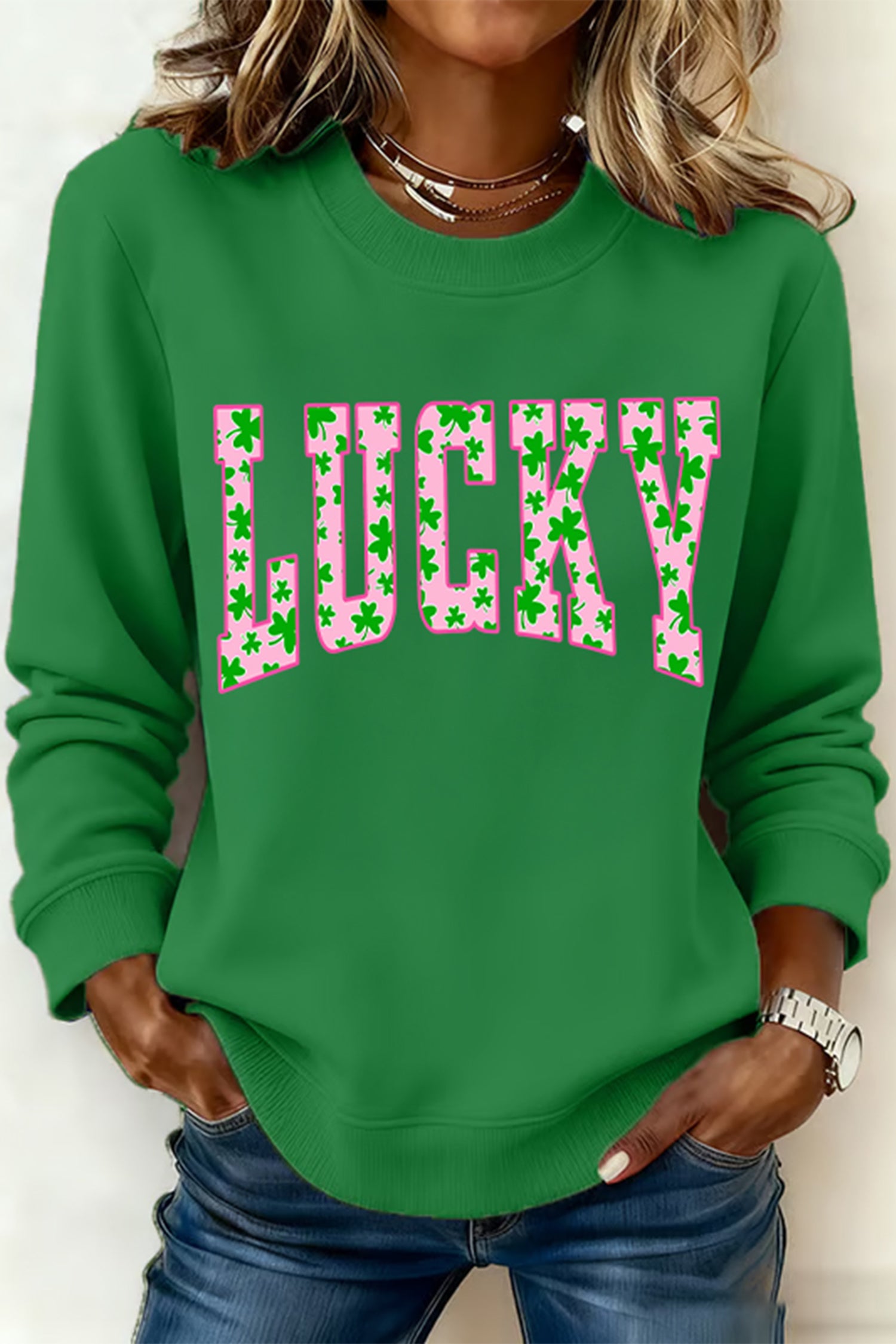 Sweat femme ample — vert foncé