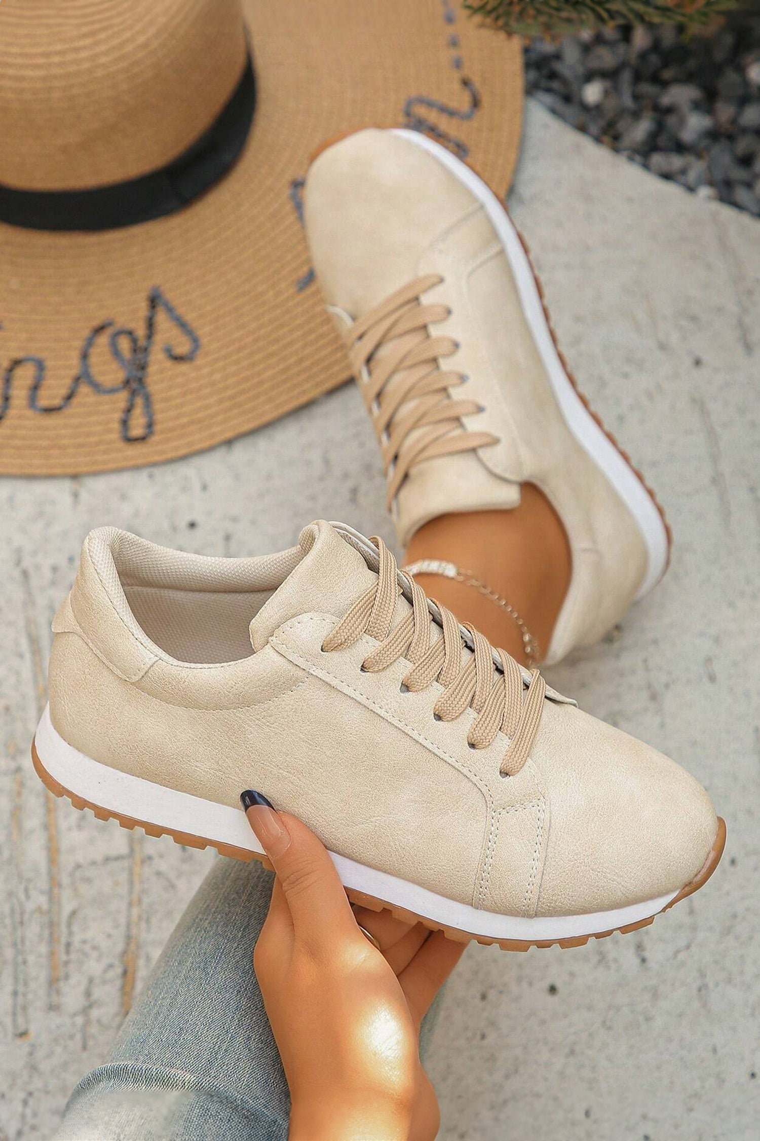 Pièce mode femme uni — beige