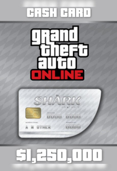 Grand Theft Auto Online: Great White Shark Cash Card (PC) 1250000 - Rockstar Key - EUROPE