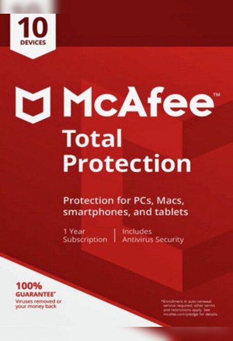 McAfee Total Protection Multidevice 10 Devices 1 Year Key GLOBAL