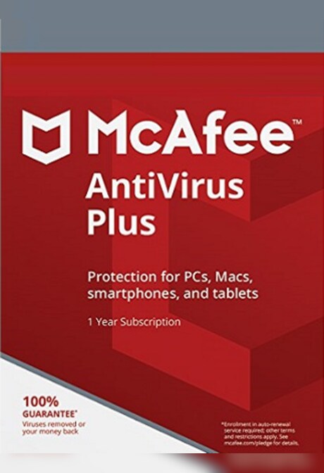 McAfee AntiVirus Plus PC 3 Devices 1 Year Key GLOBAL
