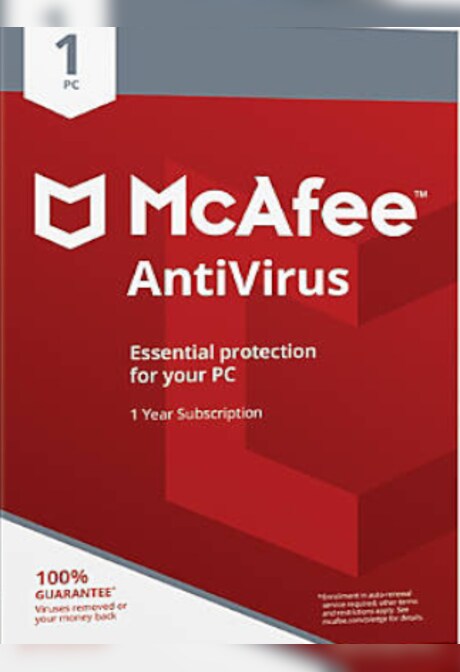 McAfee AntiVirus PC 1 Device 1 Year - McAfee Key - LATAM