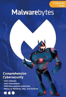 Malwarebytes Anti-Malware (PC, Android, Mac) 5 Devices 1 Year - Malwarebytes Anti Malware Key - GLOBAL