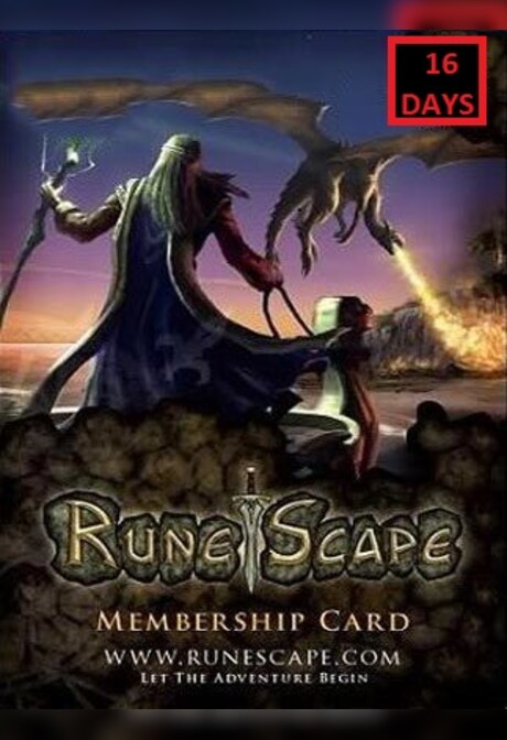 RuneScape Membership Timecard 16 Days (PC) - Runescape Key - GLOBAL