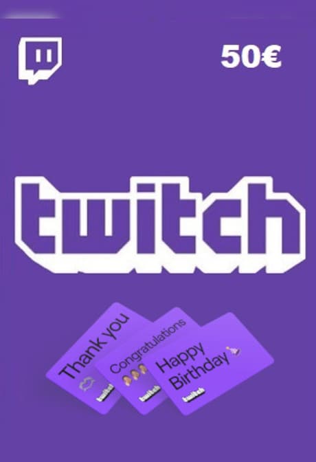 Twitch Gift Card 50 EUR - twitch Key - FRANCE