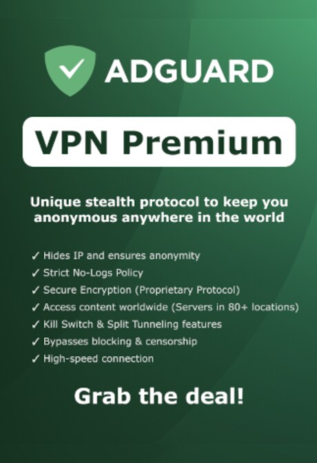 AdGuard VPN (10 Devices , 1 Year) - AdGuard Key - GLOBAL