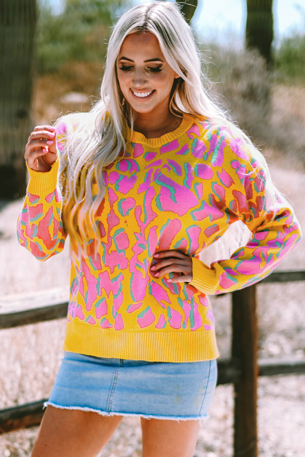 Pull femme côtelé — orange-P2014