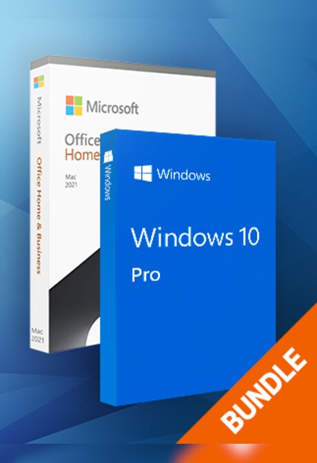 Microsoft Windows 10 Pro & Microsoft Office Home & Business 2021 (Mac) bundle - Microsoft Key - GLOBAL