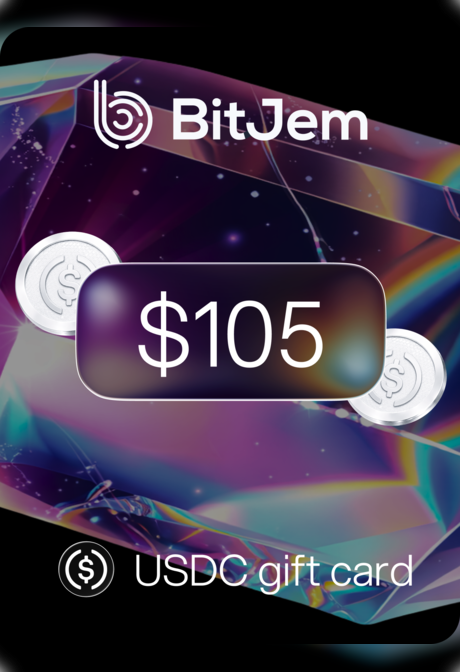 BitJem Crypto Gift Card USDC 105 USD - BitJem Key
