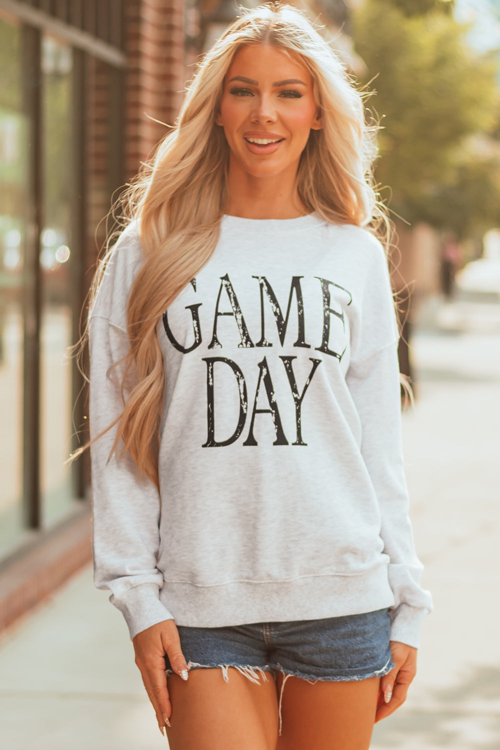 Sweat femme graphique, vintage — noir