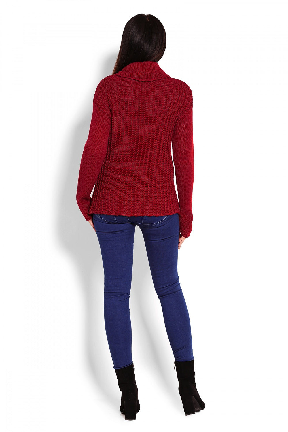 Pull femme PeeKaBoo Col Roulé Col — rouge