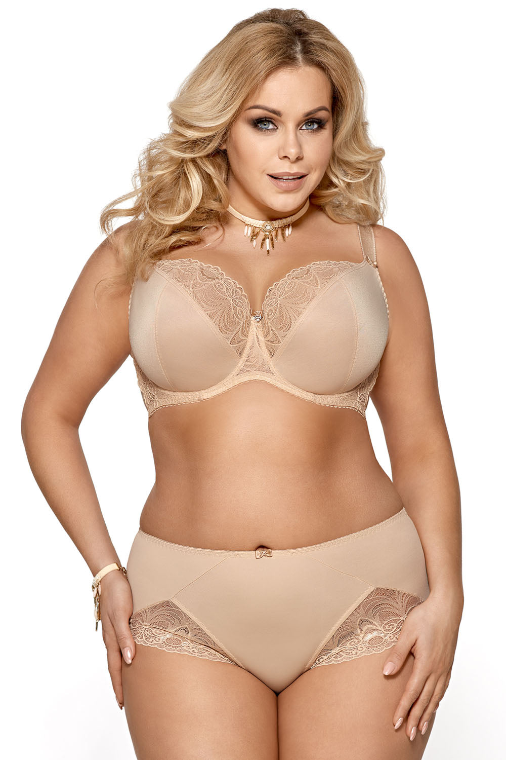 Soutien-gorge semi-soft femme Gorsenia Lingerie Soft Soft — beige