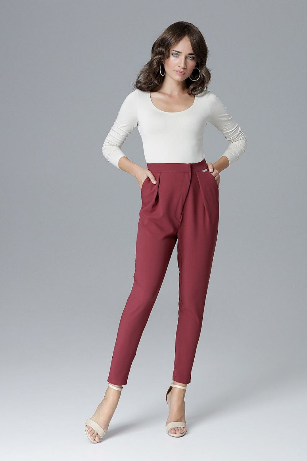 Chaussures à talons femme Lenitif Pantalon Pantalon — rouge