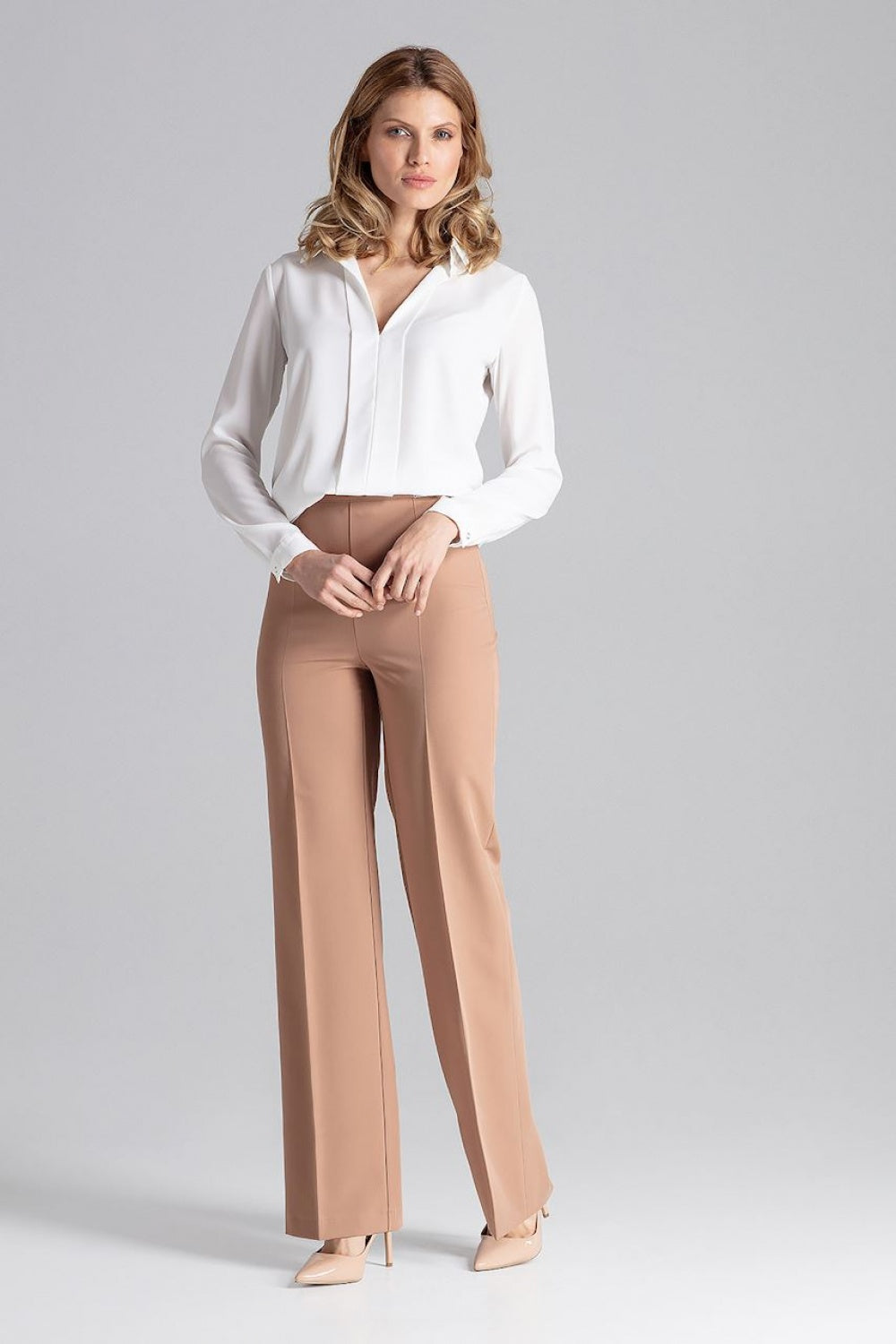 Chaussures à talons femme Figl Pantalon Long Pantalon — brun