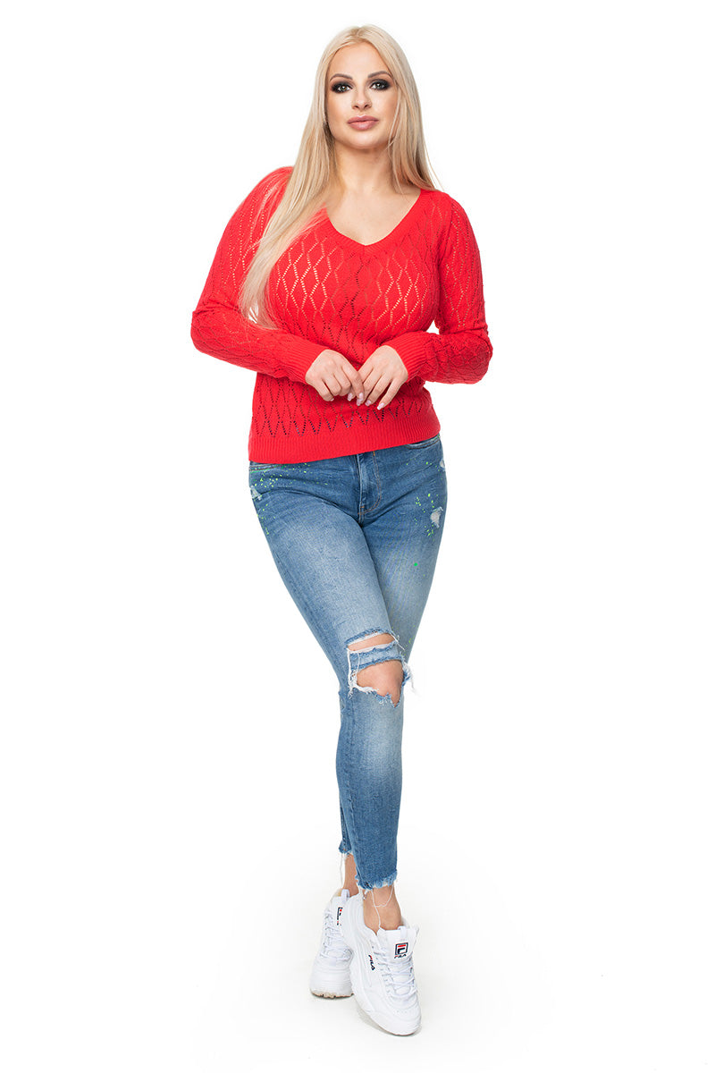 Pull femme PeeKaBoo Chandail Chandail — rouge