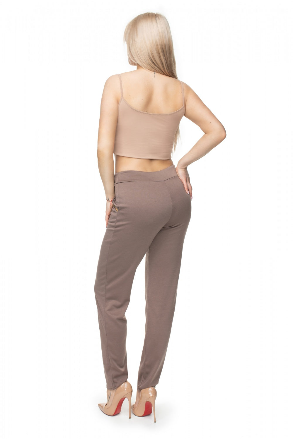 Chaussures à talons femme PeeKaBoo Pantalon Long Pantalon — beige