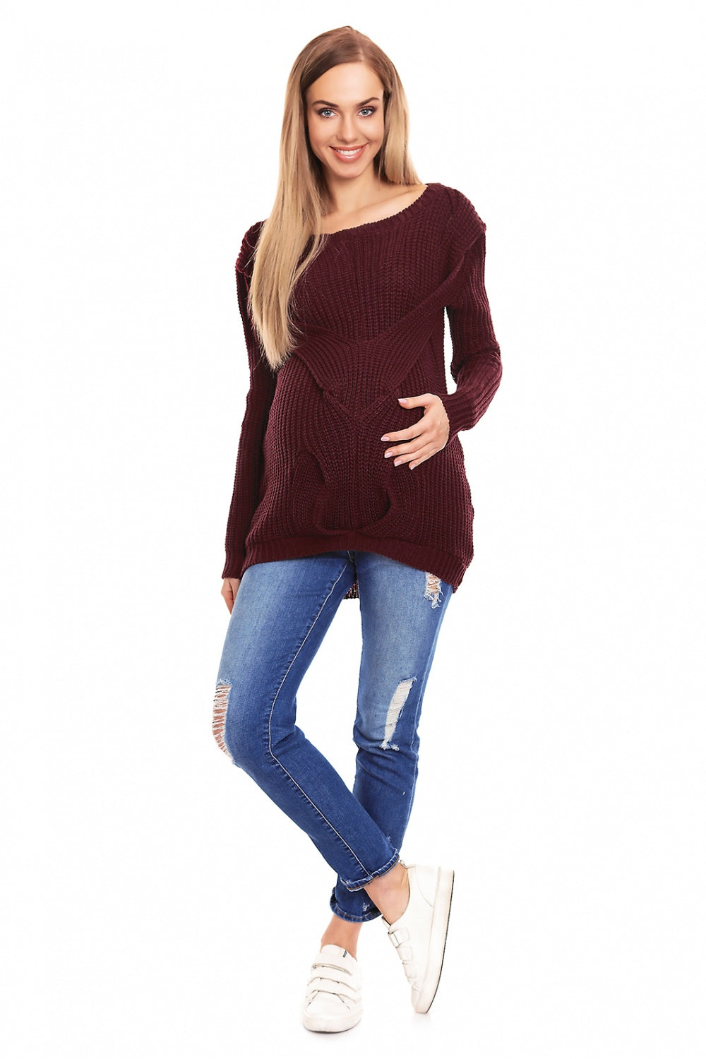 Chandail grossesse femme PeeKaBoo — rouge