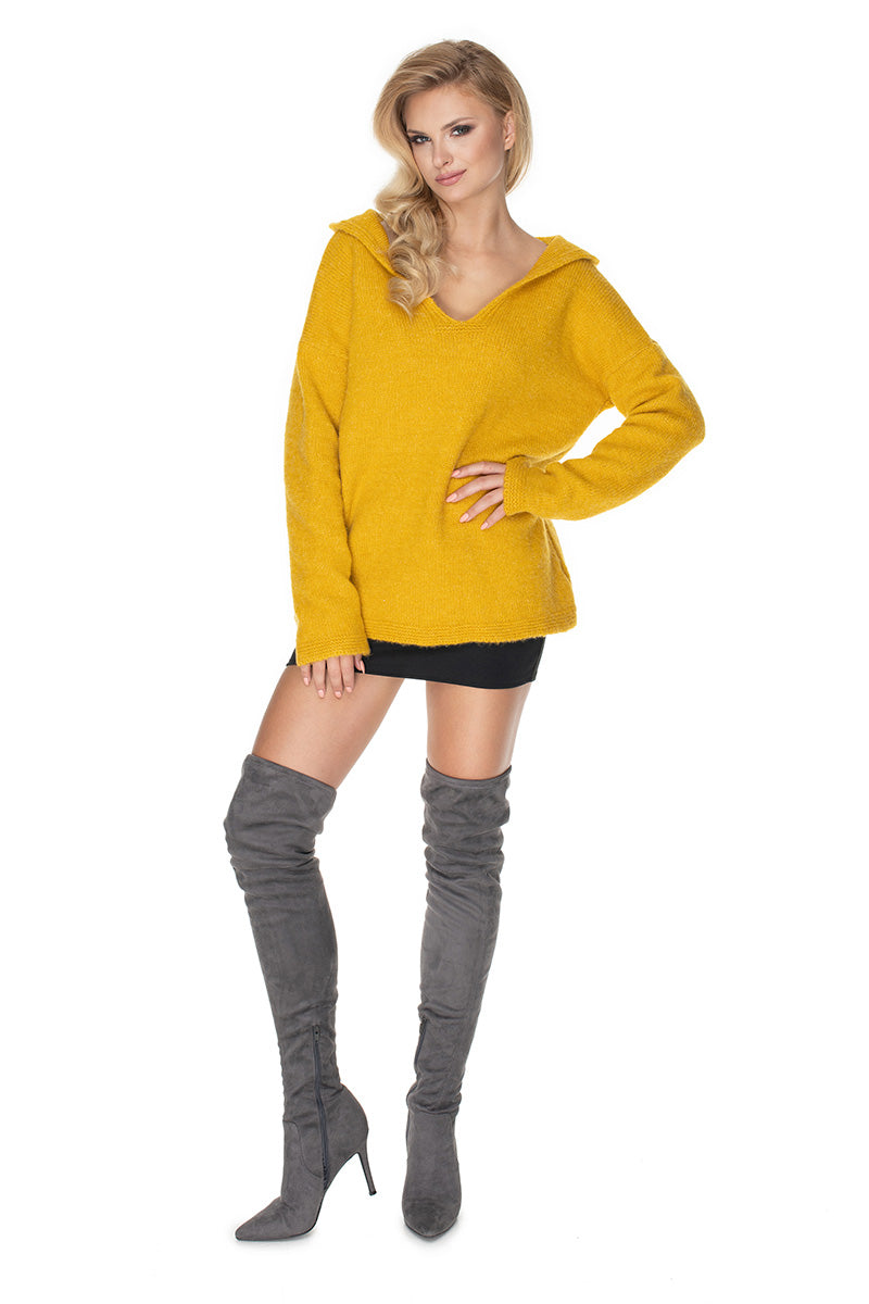 Pull femme PeeKaBoo Chandail Chandail — jaune