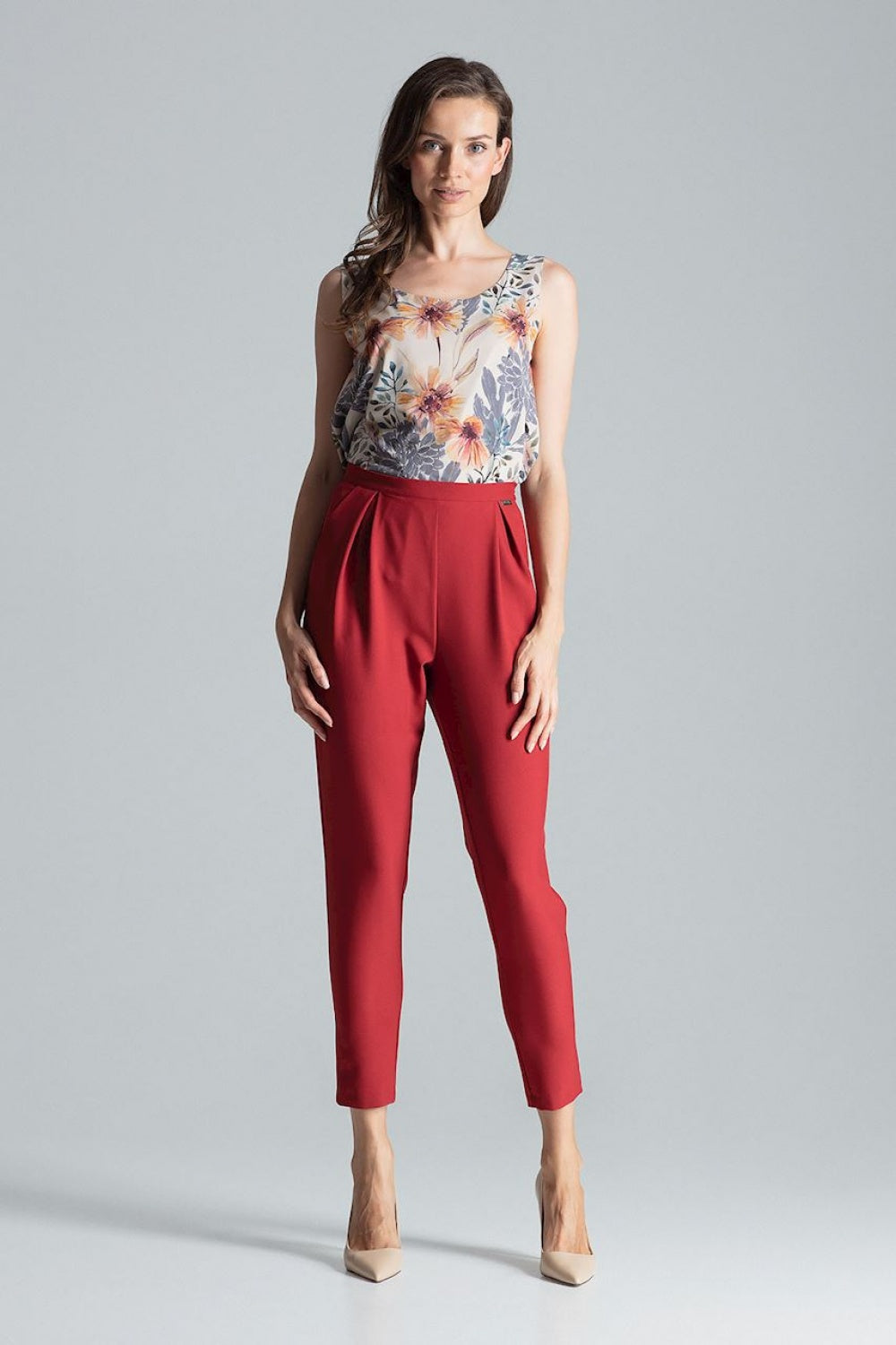 Chaussures à talons femme Figl Pantalon Pantalon — rouge