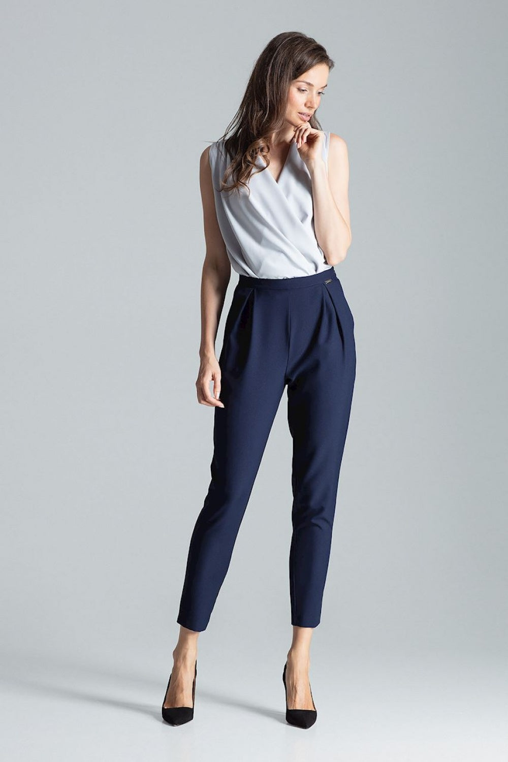 Chaussures à talons femme Figl Pantalon Pantalon — bleu marine