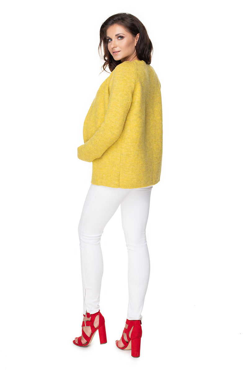 Cardigan de grossesse femme PeeKaBoo — jaune