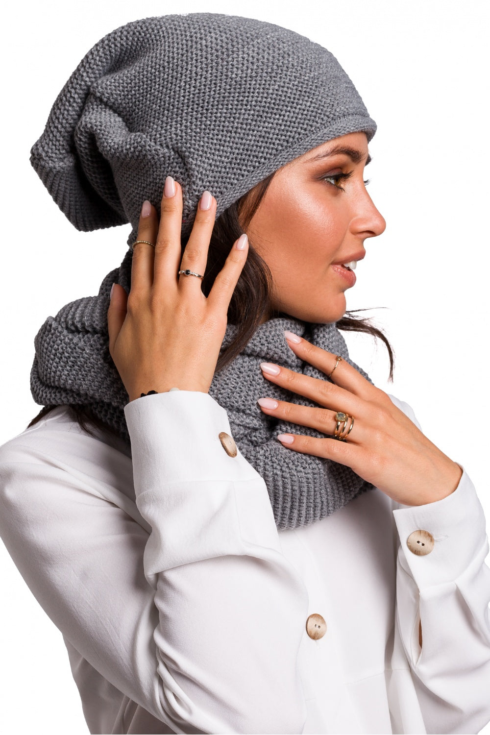 Bonnet femme BE Knit — gris