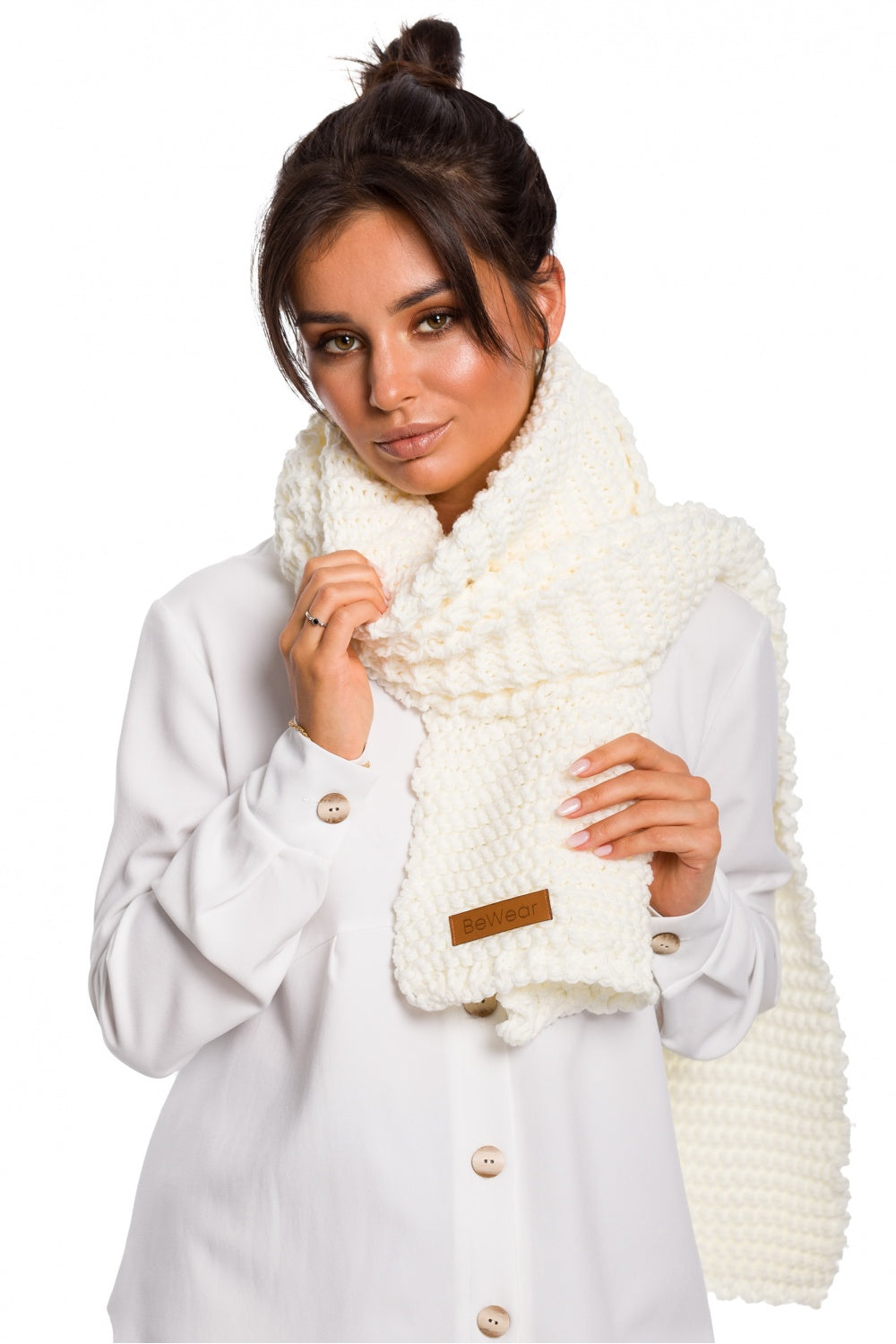 Châle femme BE Knit — beige