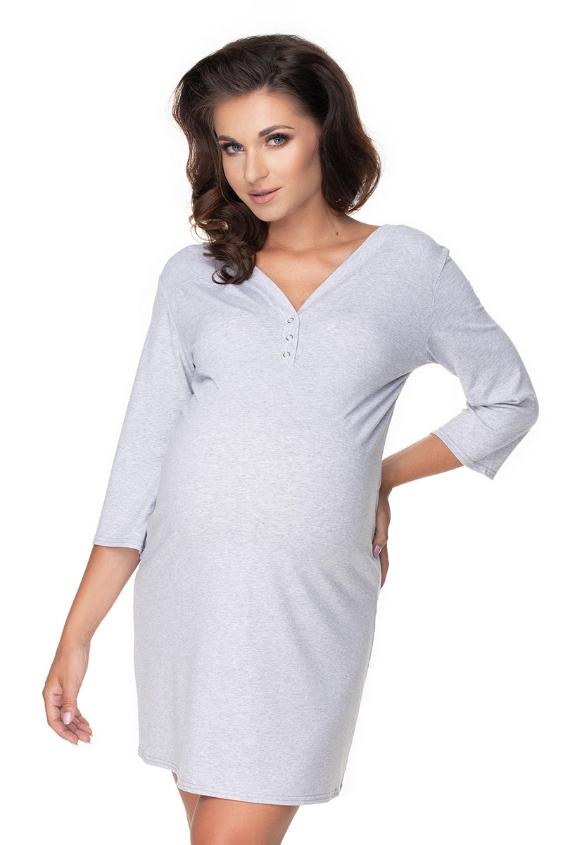 Chemise de nuit de grossesse femme PeeKaBoo — gris