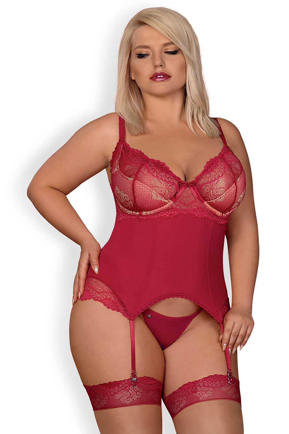 Ensemble lingerie femme Obsessive L Ensemble Sexy — rouge