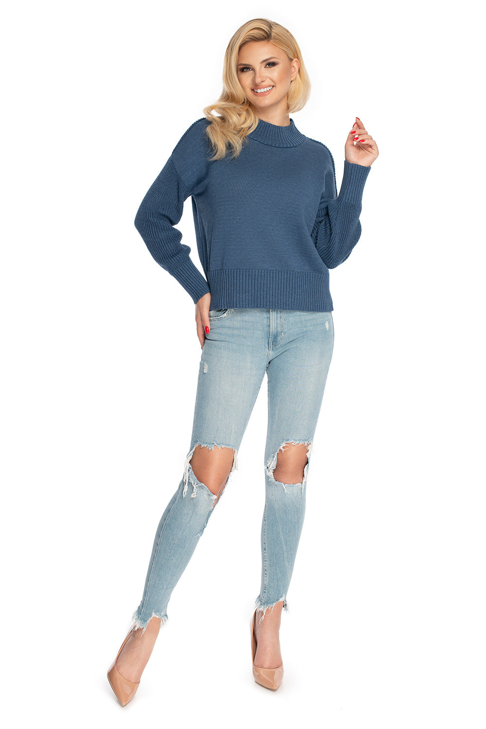 Pull femme PeeKaBoo Chandail Chandail — bleu