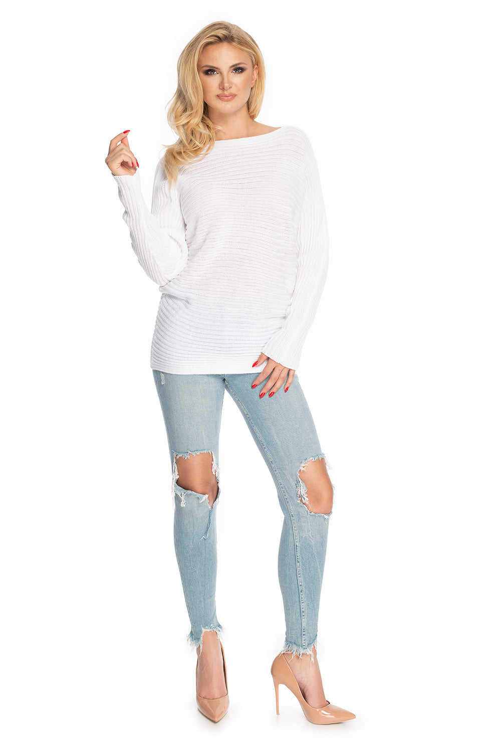 Pull femme PeeKaBoo Chandail Chandail — blanc