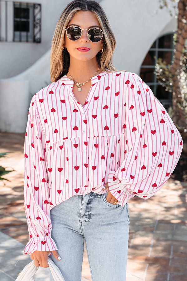 Chemise femme rayé — rose