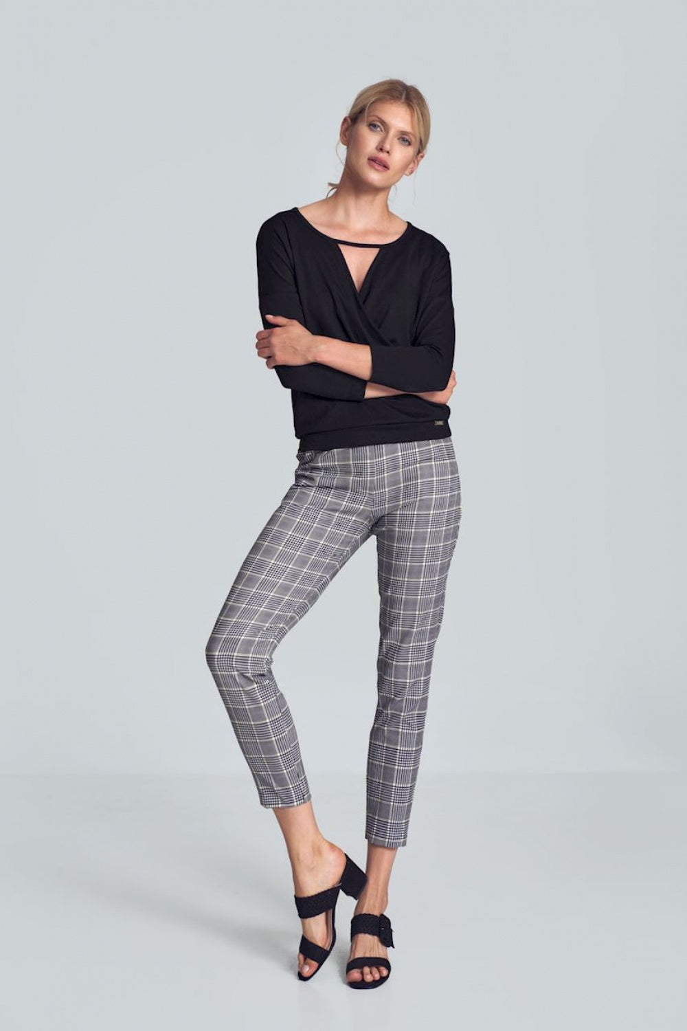 Chaussures à talons femme Figl Pantalon Pantalon — gris