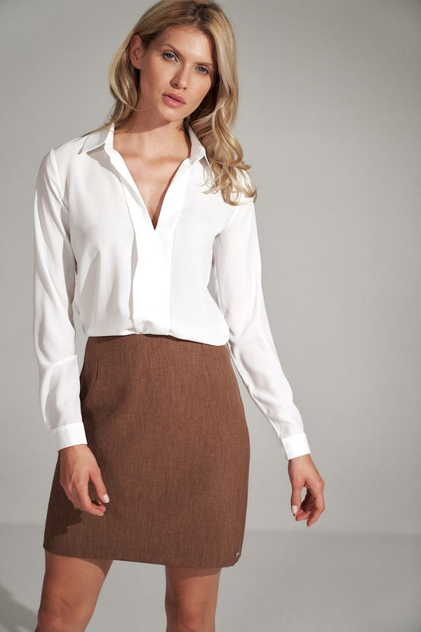 Jupe femme Figl Courte Courte — brun